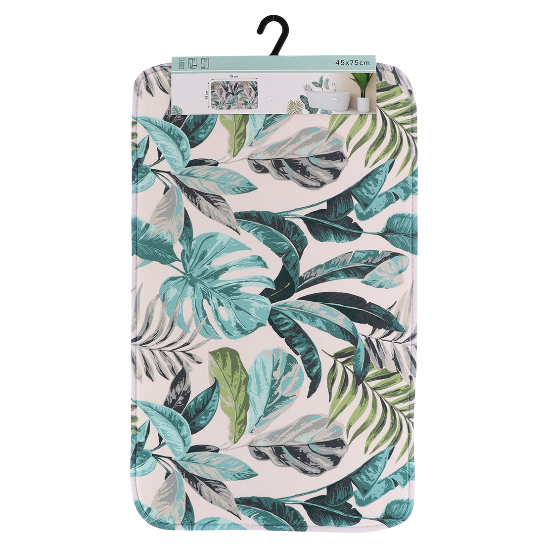 Covoraș din microfibră imprimată 45×75 cm – model Jardin d’Hiver