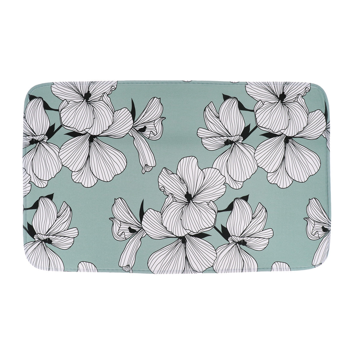 Covoraș din microfibră imprimată 45×75 cm – model Ecrin Verde