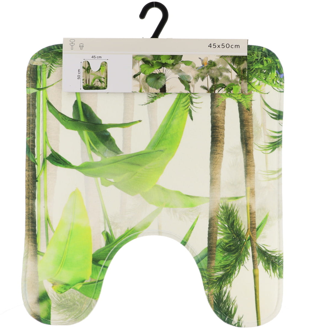 Covoraș contur WC din microfibră imprimată 45×50 cm – model Oasis