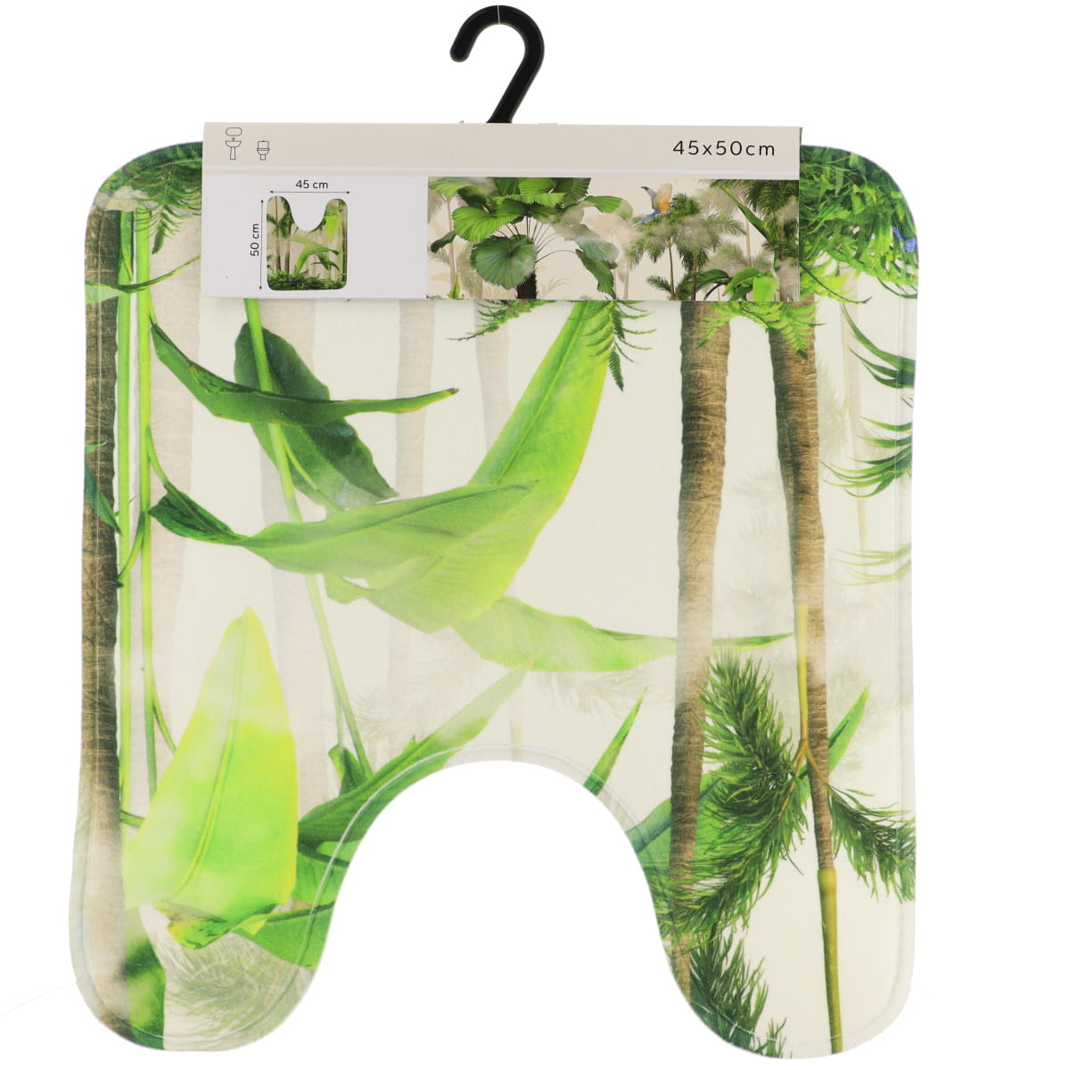 Covoraș contur WC din microfibră imprimată 45×50 cm – model Oasis