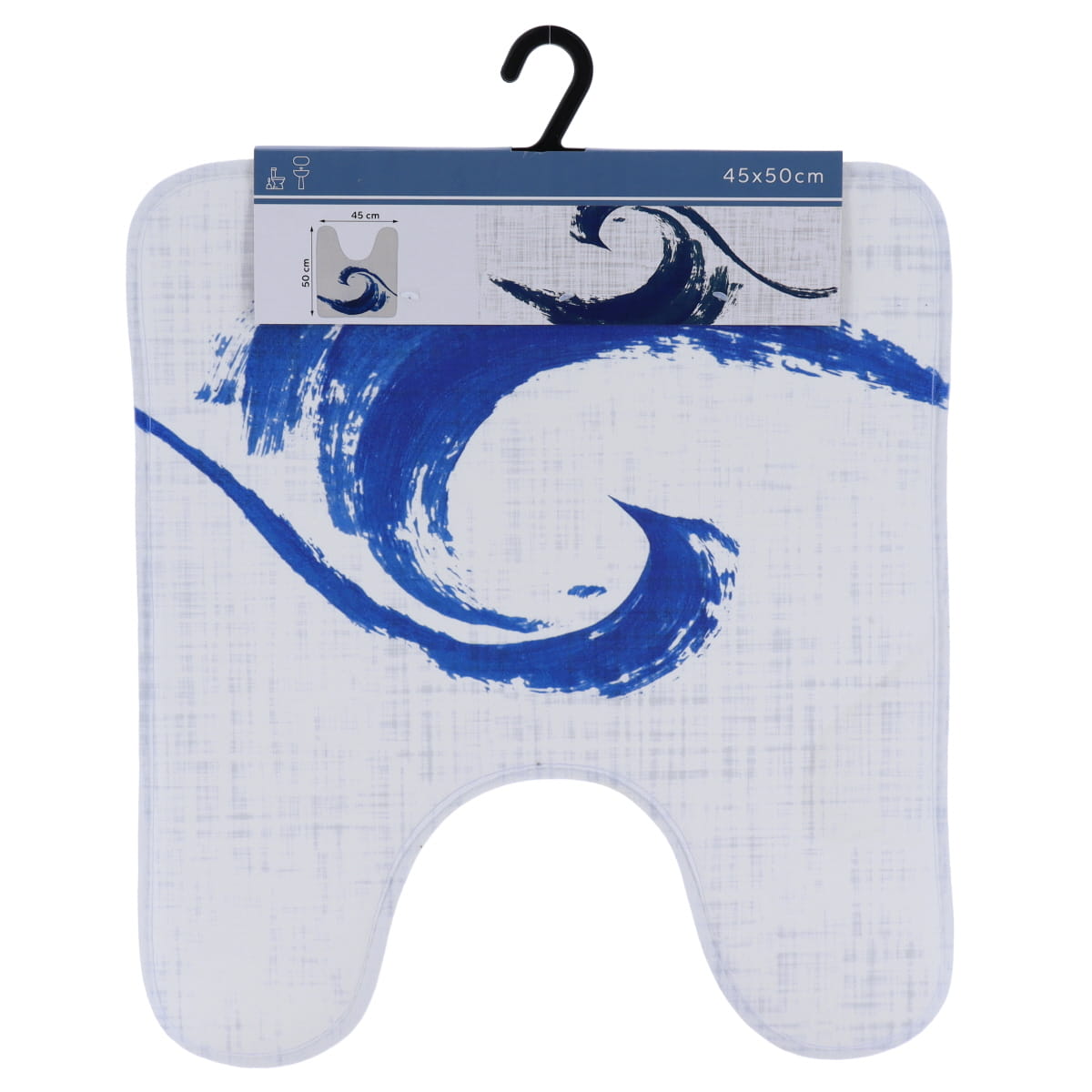 Covoraș contur WC din microfibră imprimată 45×50 cm – model Manureva