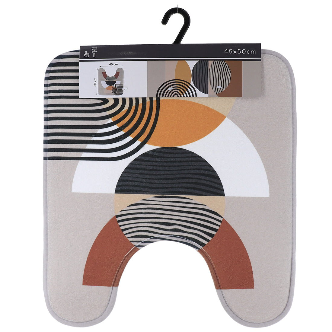 Covoraș contur WC din microfibră imprimată 45×50 cm – model Trendy