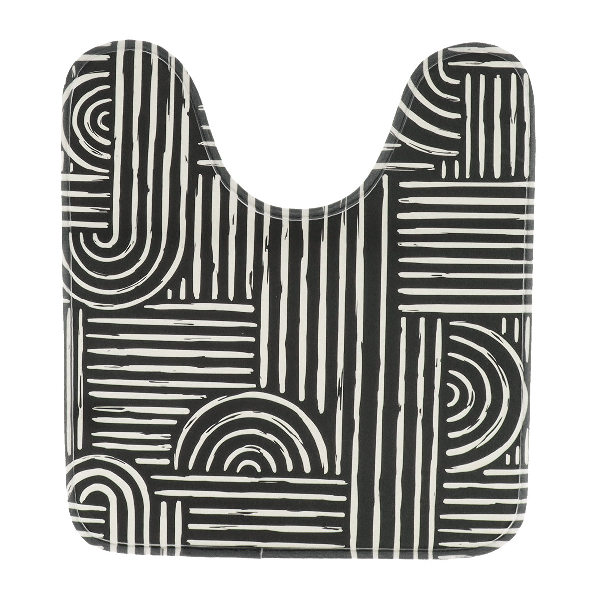 Covoraș contur WC din microfibră imprimată 45×50 cm – model Ethnic Vibes