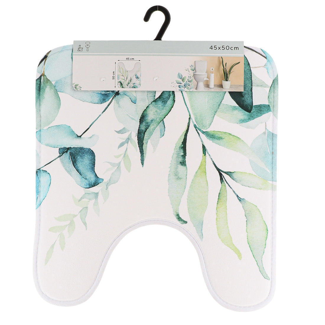 Covoraș contur WC din microfibră imprimată 45×50 cm – model Aquarelle