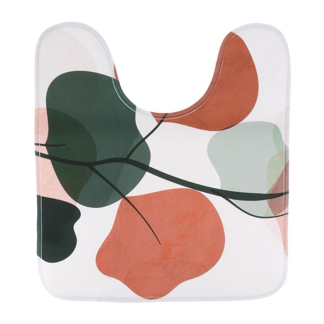 Covoraș contur WC din microfibră imprimată 45×50 cm – model Bucolique