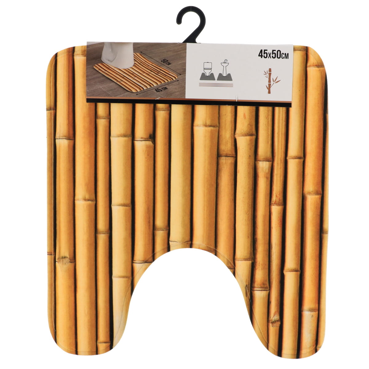 Covoraș contur WC din microfibră imprimată 45×50 cm – model Mekong