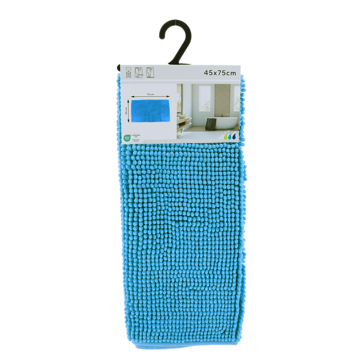 Covoraș microfibră cu bile 45×75 cm – Turcoaz