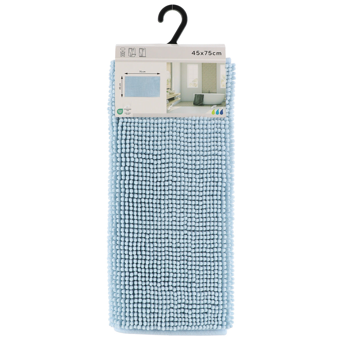 Covoraș microfibră cu bile 45×75 cm – Albastru deschis