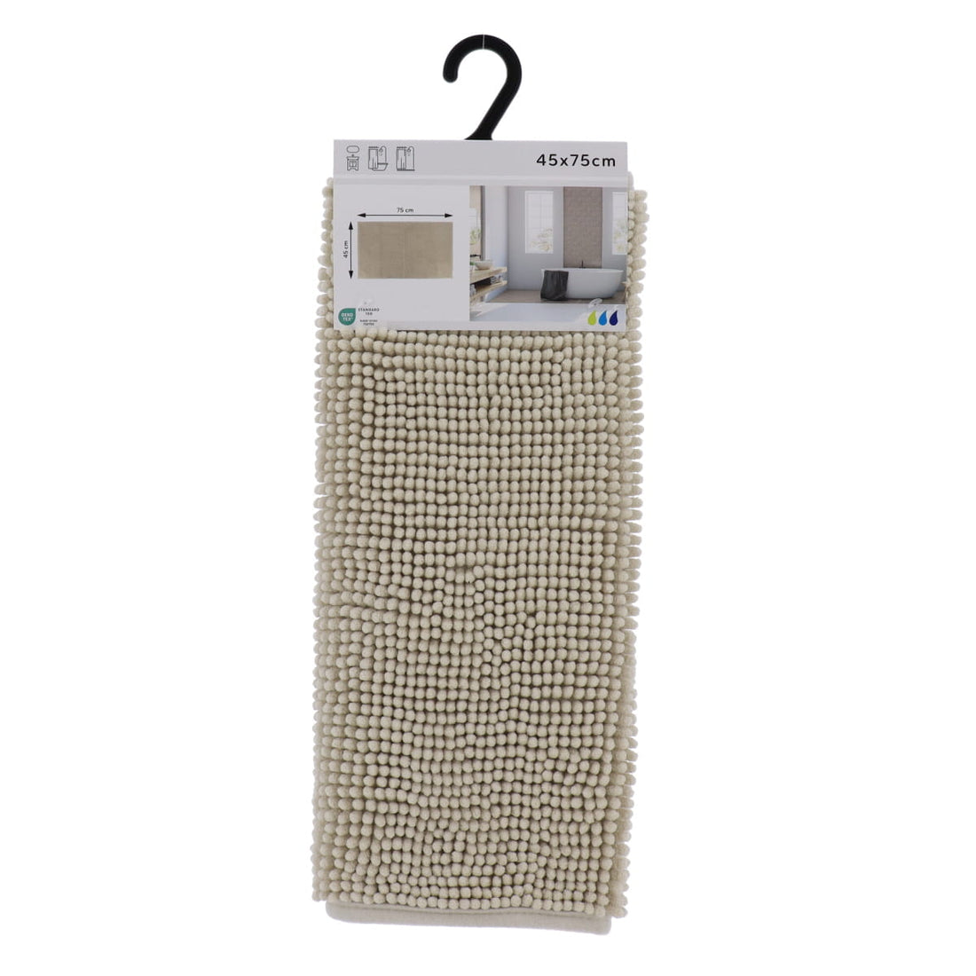 Covoraș microfibră cu bile 45×75 cm – Bej