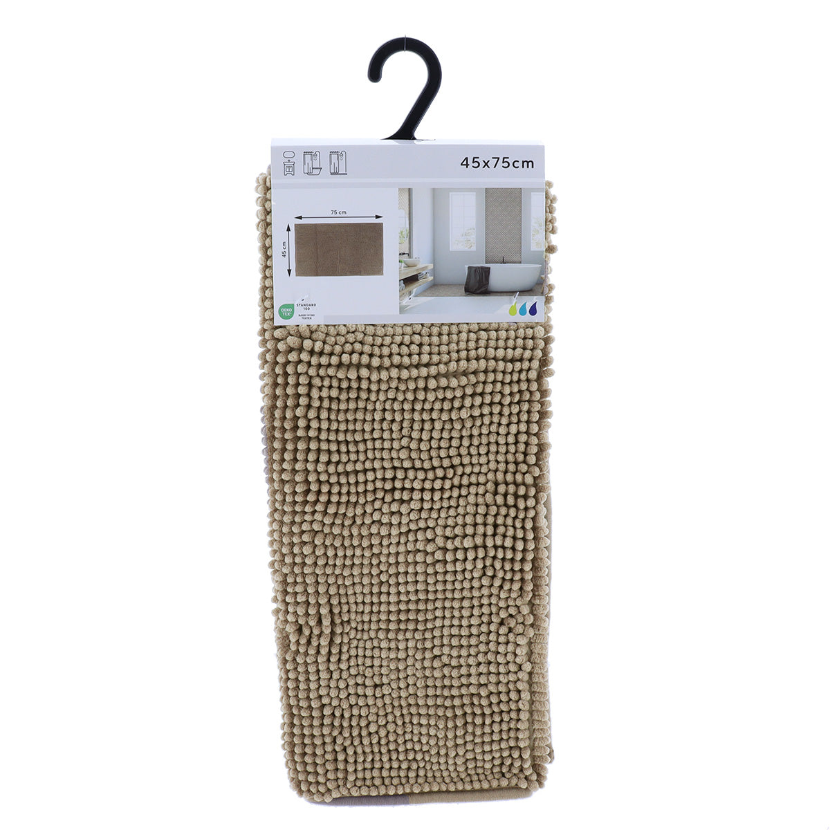 Covoraș microfibră cu bile 45×75 cm – Taupe