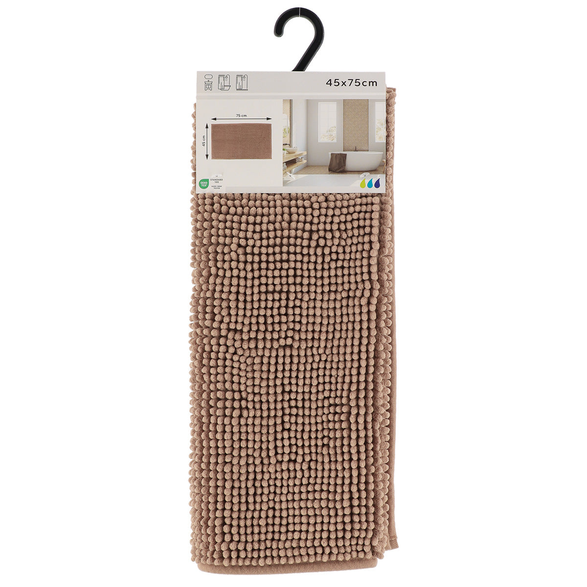 Covoraș microfibră cu bile 45×75 cm – Cappuccino