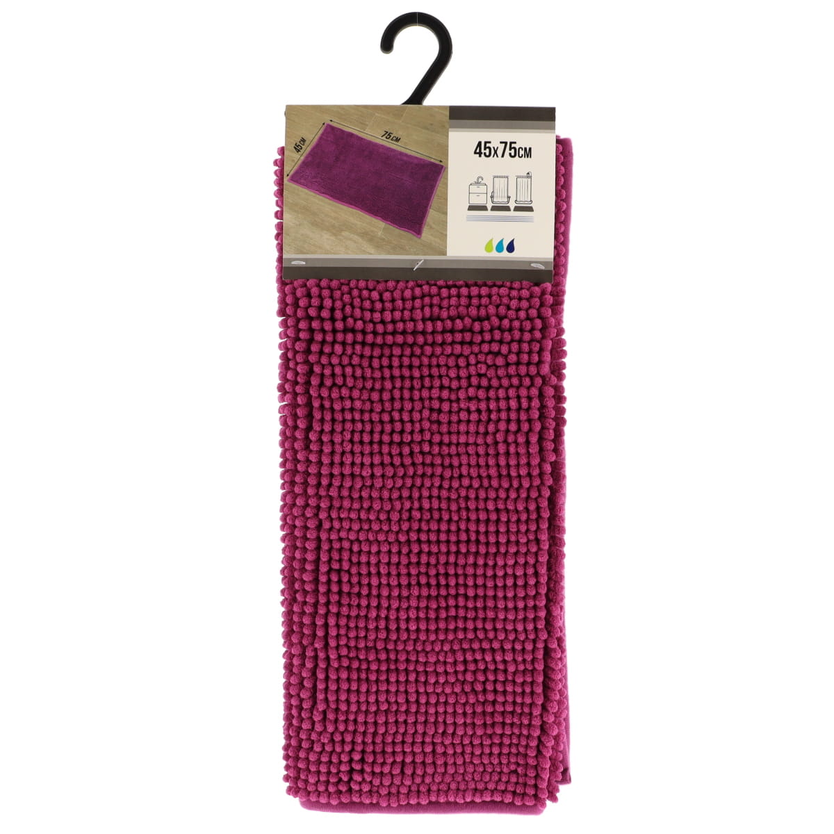 Covoraș microfibră cu bile 45×75 cm – Mov închis