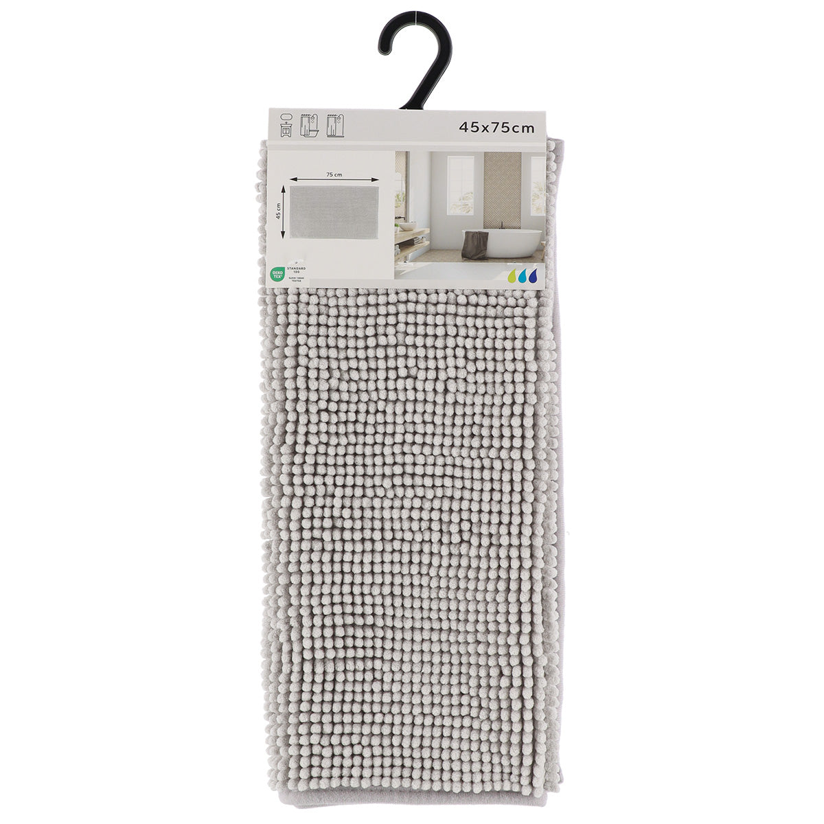Covoraș microfibră cu bile 45×75 cm – Gri deschis