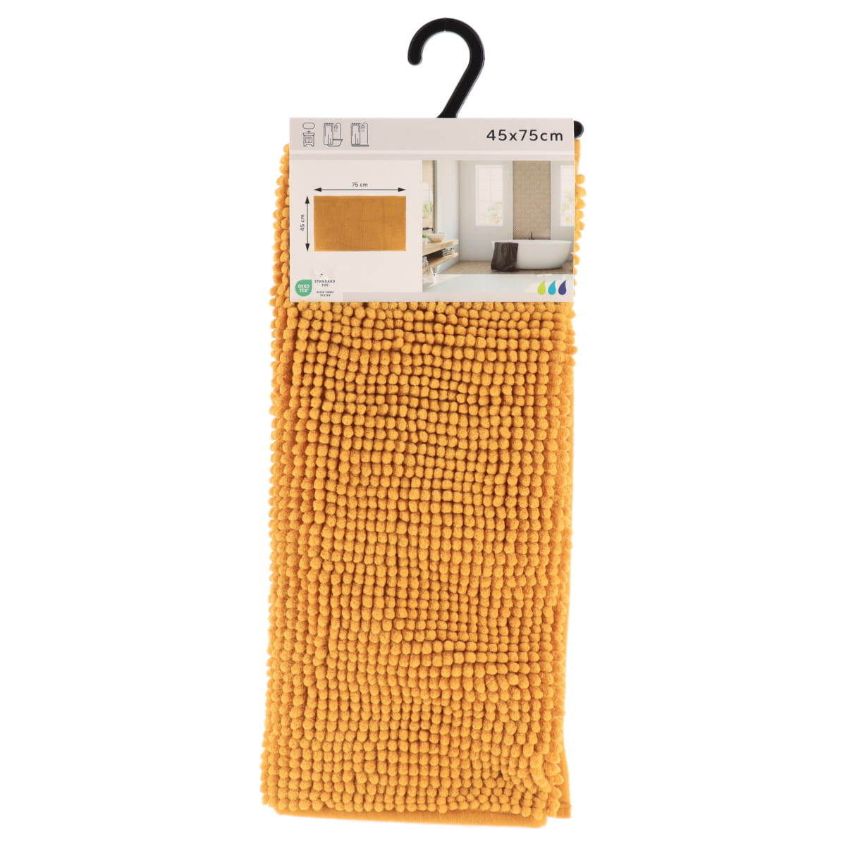 Covoraș microfibră cu bile 45×75 cm – Muștar