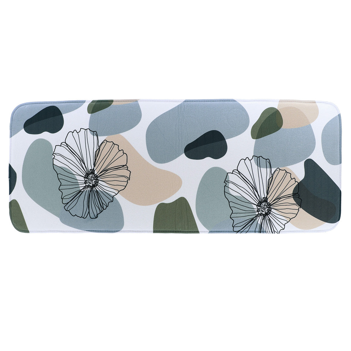 Covoraș din microfibră imprimată 45×120 cm – model Flowers