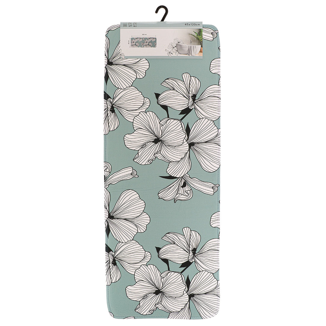 Covoraș din microfibră imprimată 45×120 cm – model Ecrin Verde