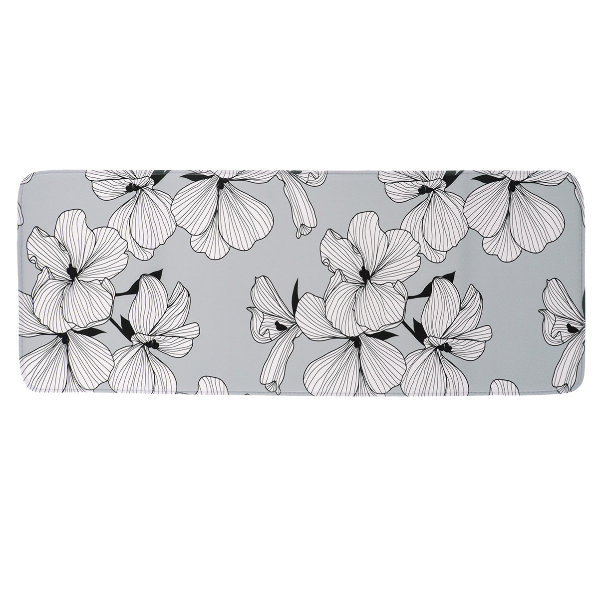 Covoraș din microfibră imprimată 45×120 cm – model Ecrin Gri