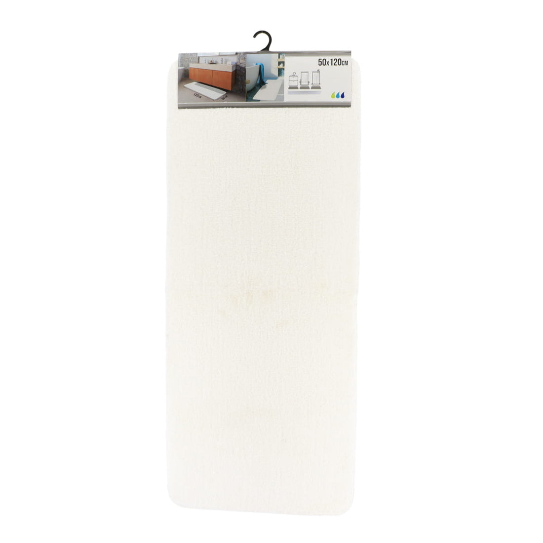 Covoraș Microfibră 50 x 120 CM cu Suport din Latex - Alb