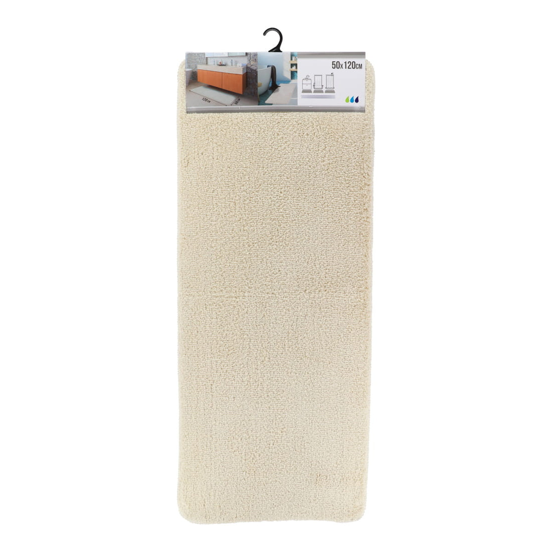 Covoraș din microfibră pentru lavoar dublu 50×120 cm – Natural