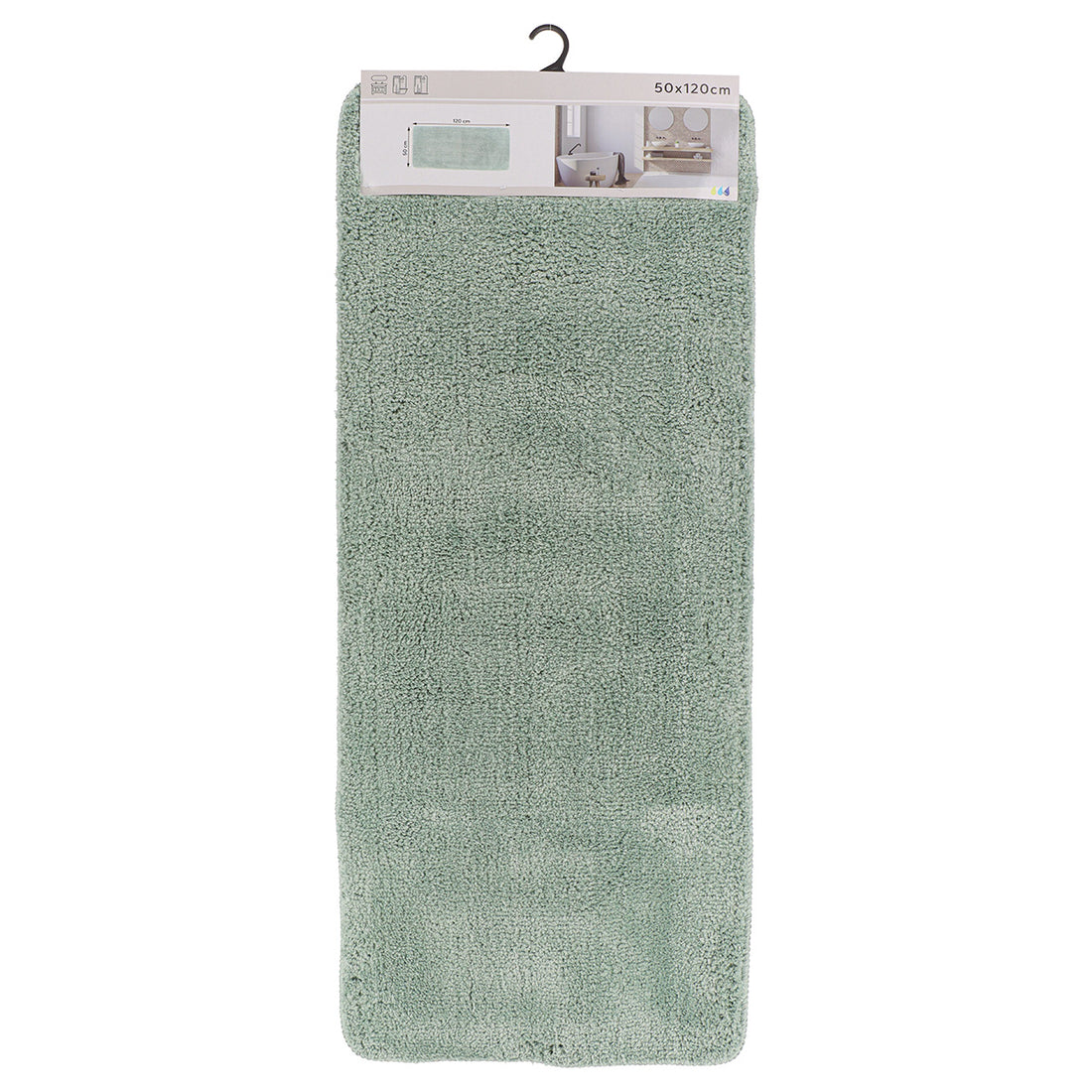 Covoraș din microfibră pentru lavoar dublu 50×120 cm – Verde eucalipt