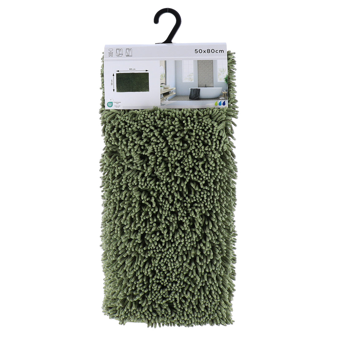 Covoraș de baie din microfibră scurtă 50×80 cm – Kaki