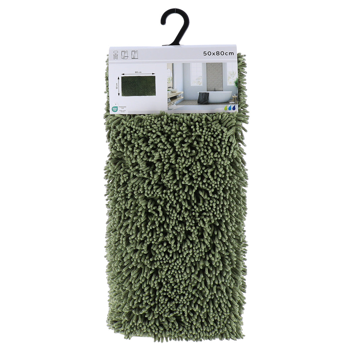 Covoraș de baie din microfibră scurtă 50×80 cm – Kaki