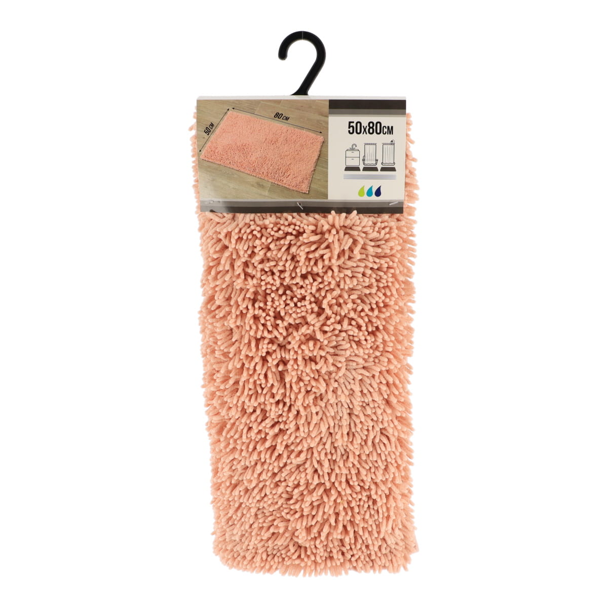 Covoraș de baie din microfibră scurtă 50×80 cm – Roz pudrat