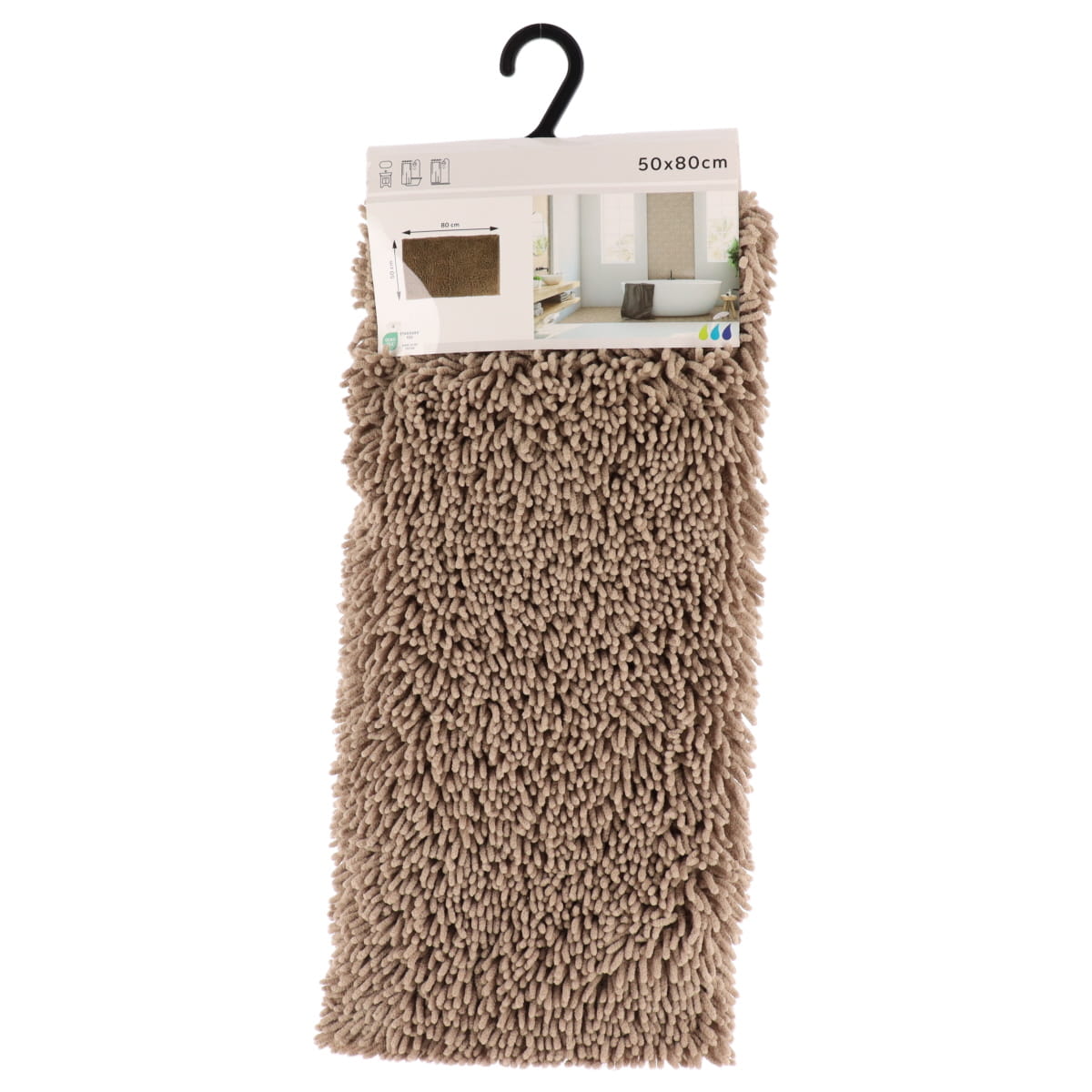 Covoraș de baie din microfibră scurtă 50×80 cm – Taupe