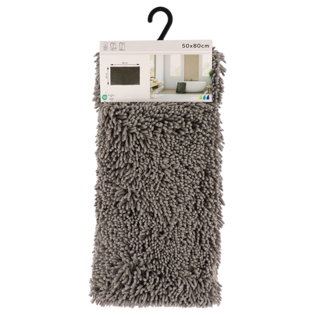 Covoraș de baie din microfibră scurtă 50×80 cm – Gri