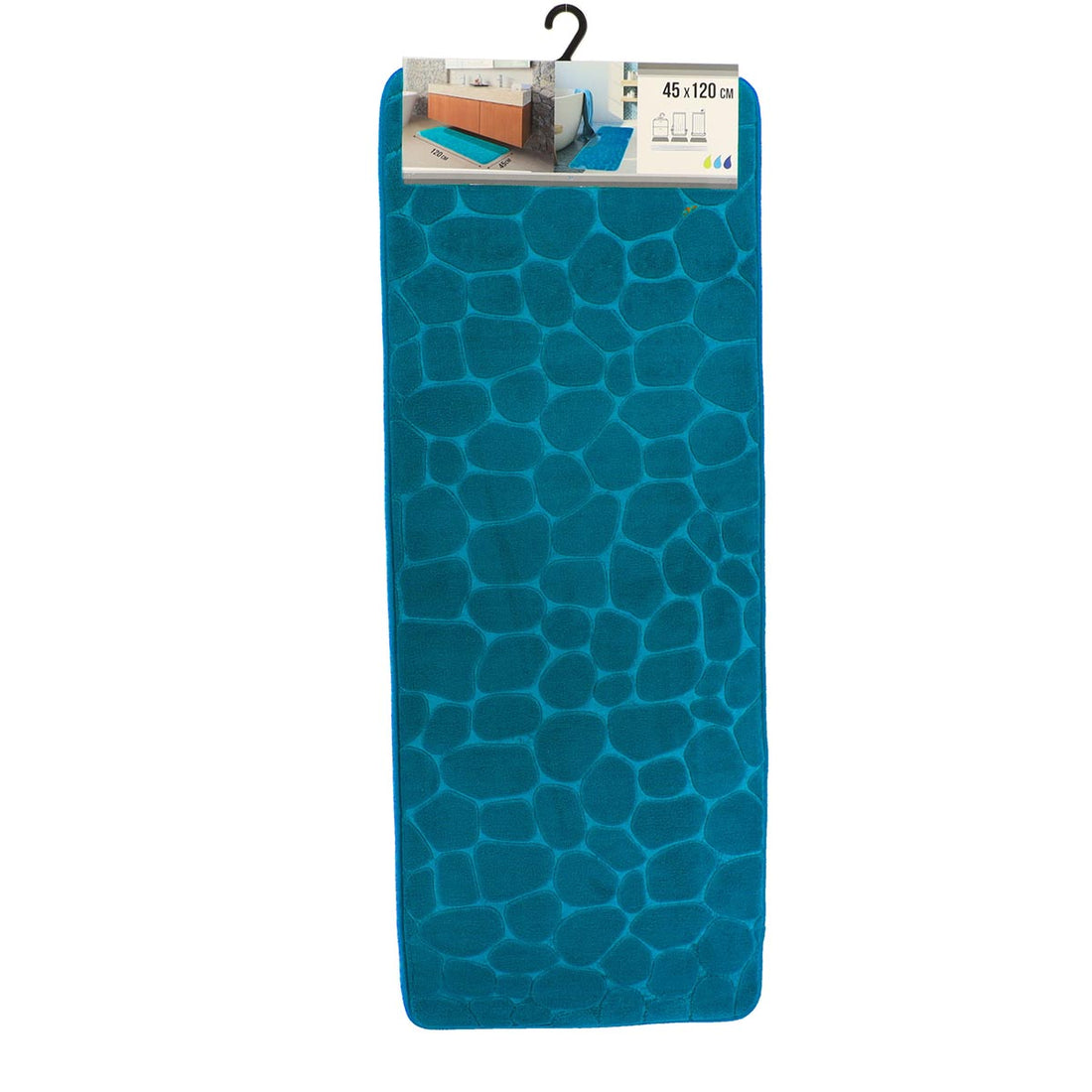 Covoraș Microfibră cu Spumă de Memorie 45x120 cm - Peacock Blue