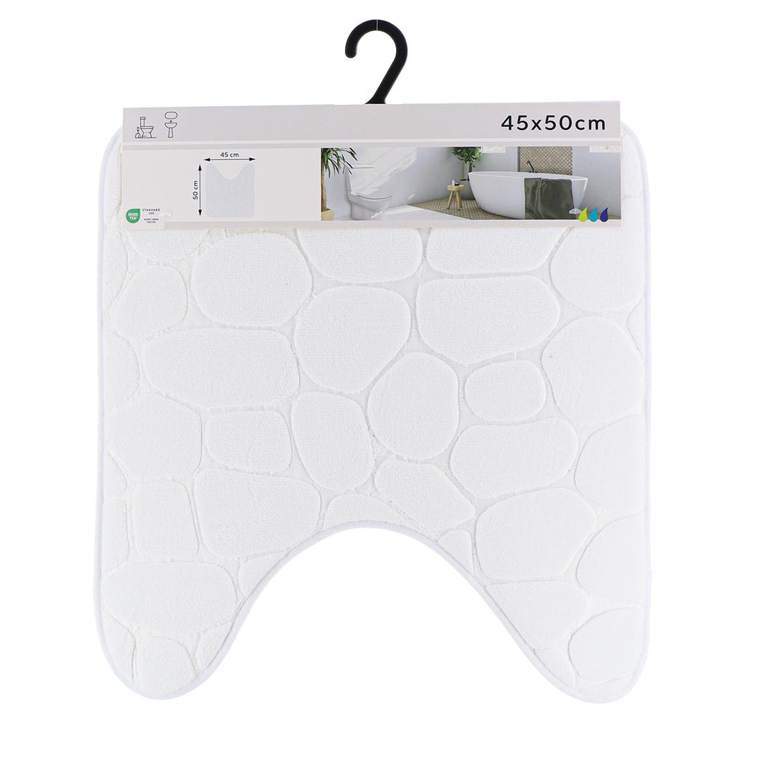 Covoraș din microfibră cu spumă de memorie 45×50 cm – Alb