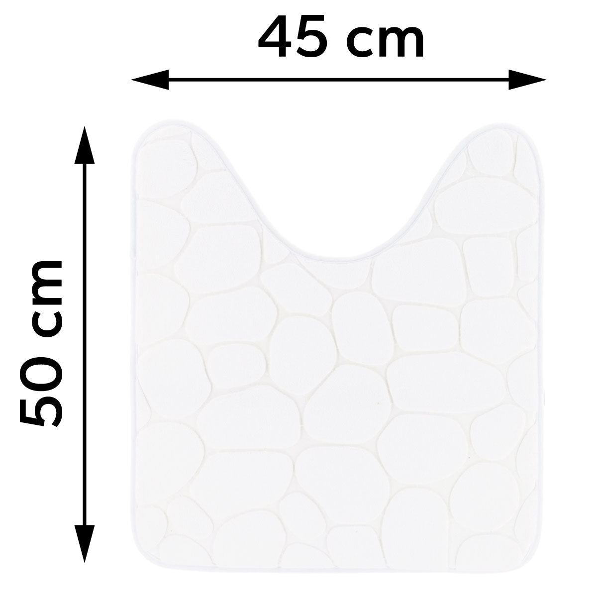 Covoraș din microfibră cu spumă de memorie 45×50 cm – Alb