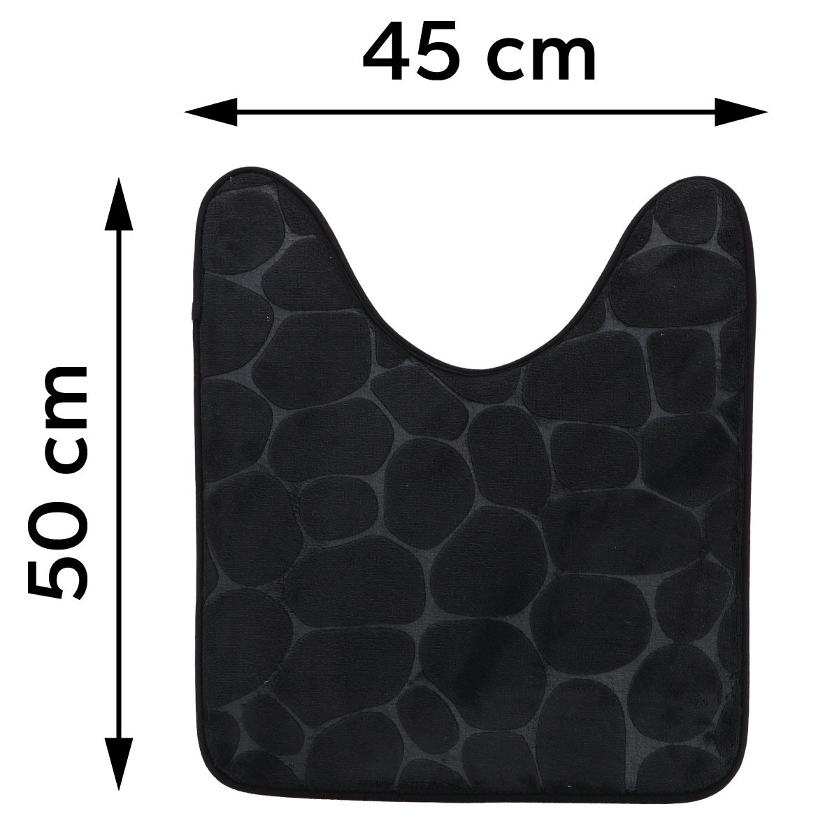 Covoraș din microfibră cu spumă de memorie 45×50 cm – Negru