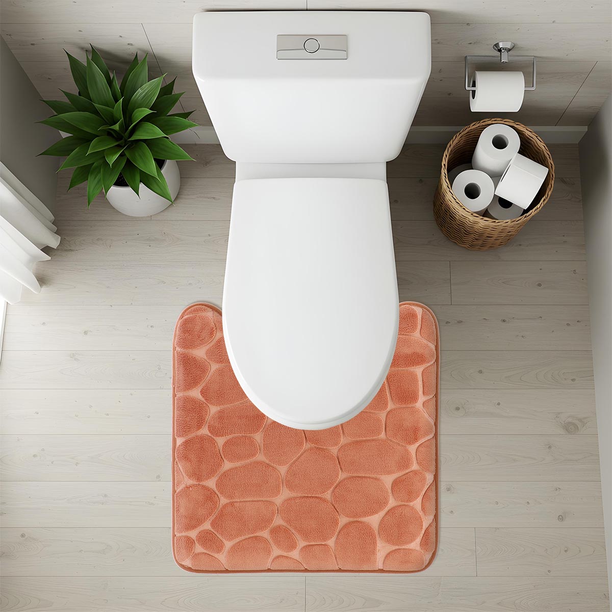 Covoraș din microfibră cu spumă de memorie 45×50 cm – Cupru