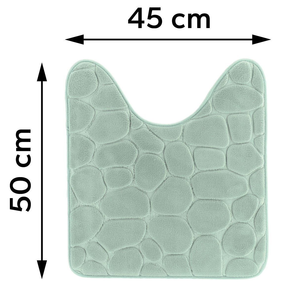 Covoraș din microfibră cu spumă de memorie 45×50 cm – Verde eucalipt