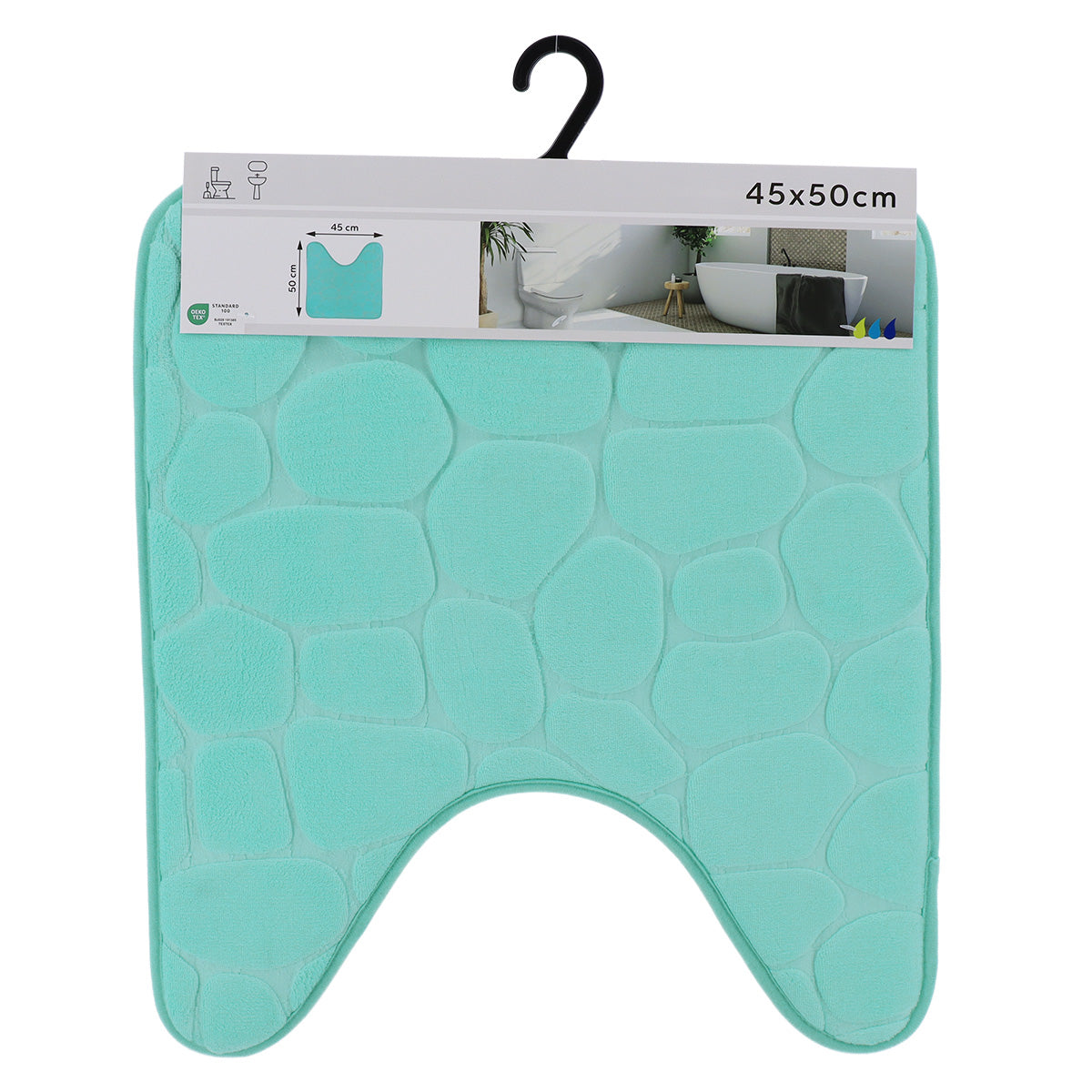 Covoraș Microfibră cu Spumă de Memorie 45x50 CM - Green Blue