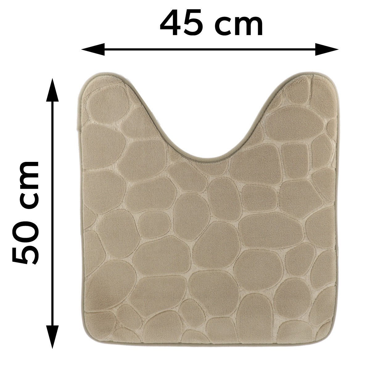 Covoraș din microfibră cu spumă de memorie 45×50 cm – Taupe