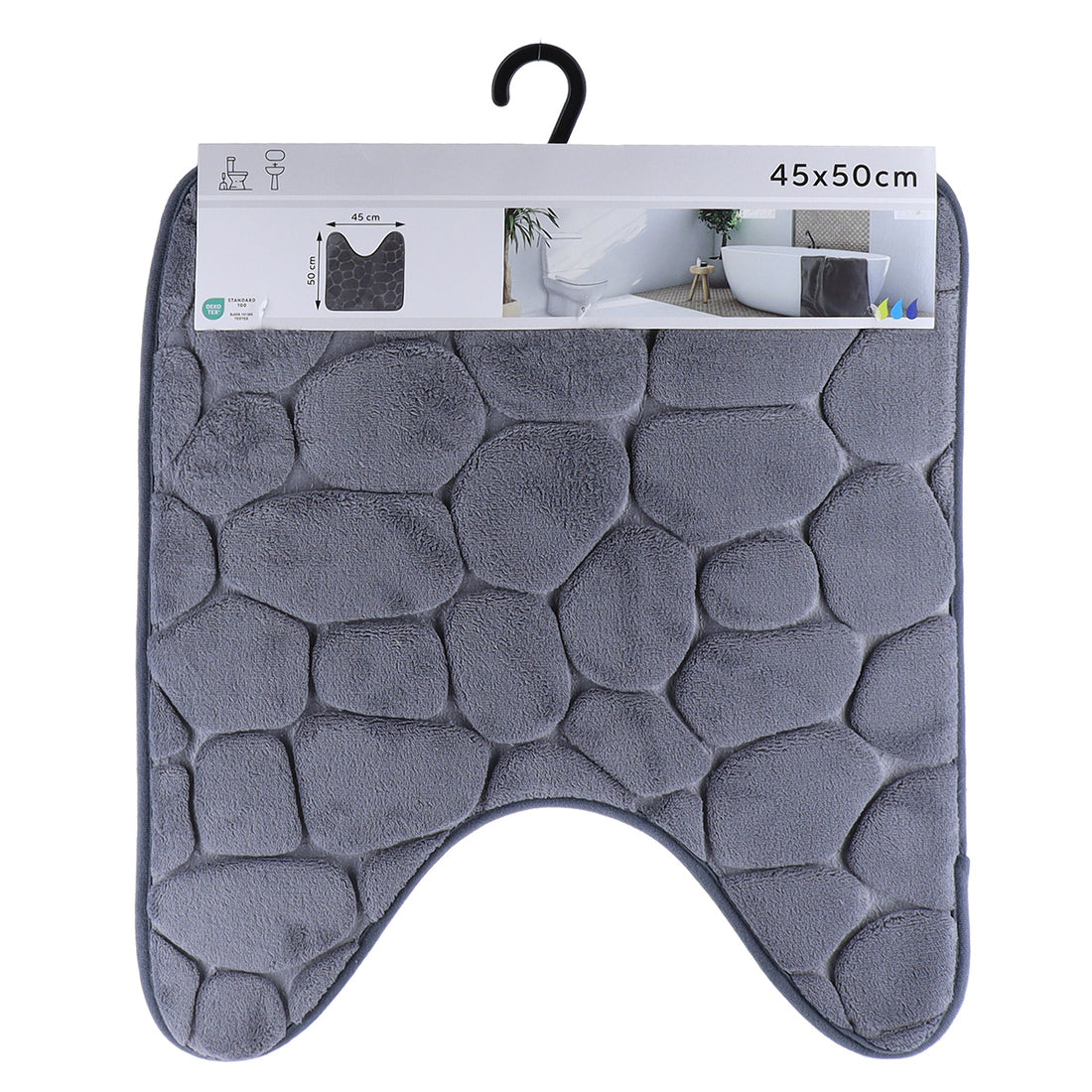 Covoraș din microfibră cu spumă de memorie 45×50 cm – Gri închis