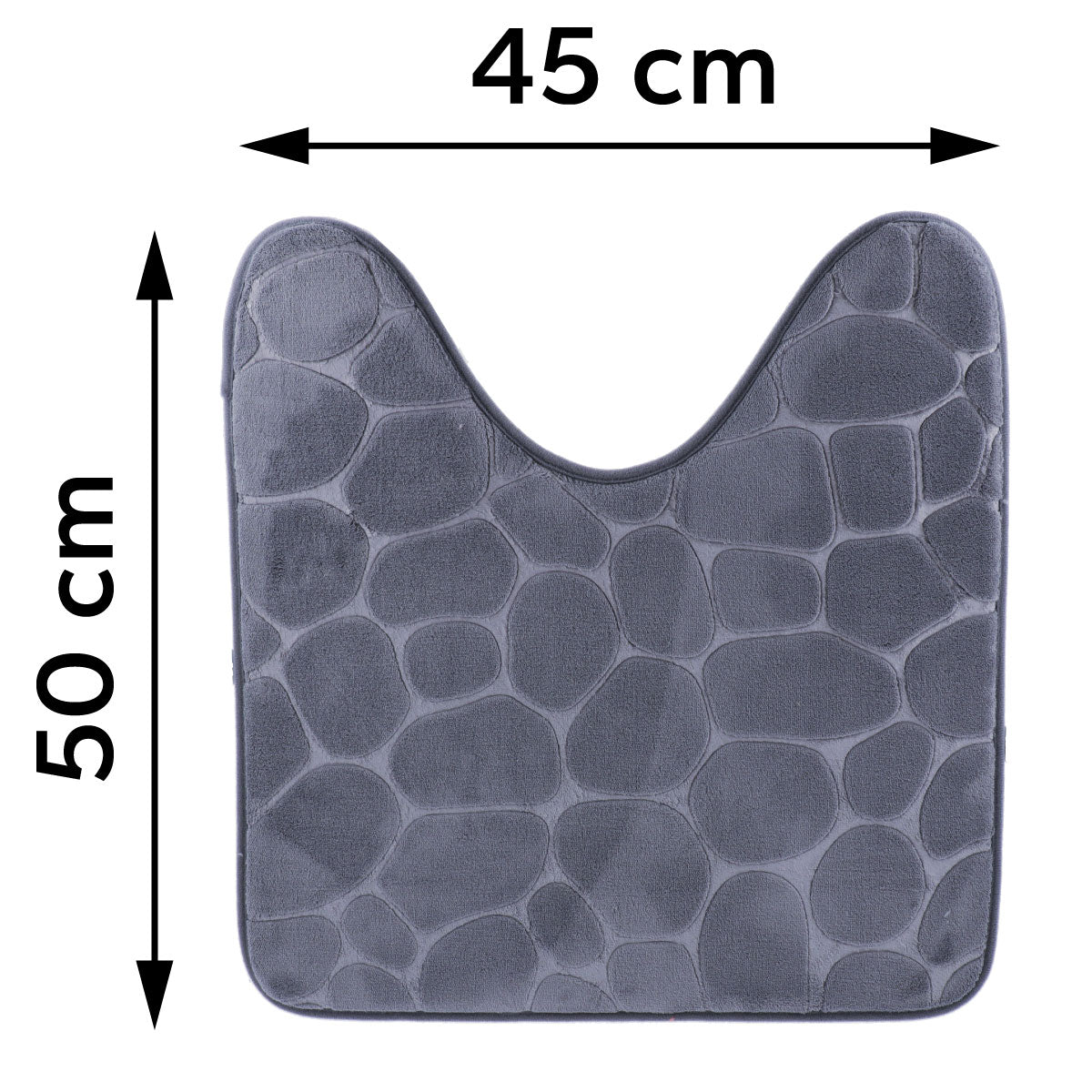 Covoraș din microfibră cu spumă de memorie 45×50 cm – Gri închis