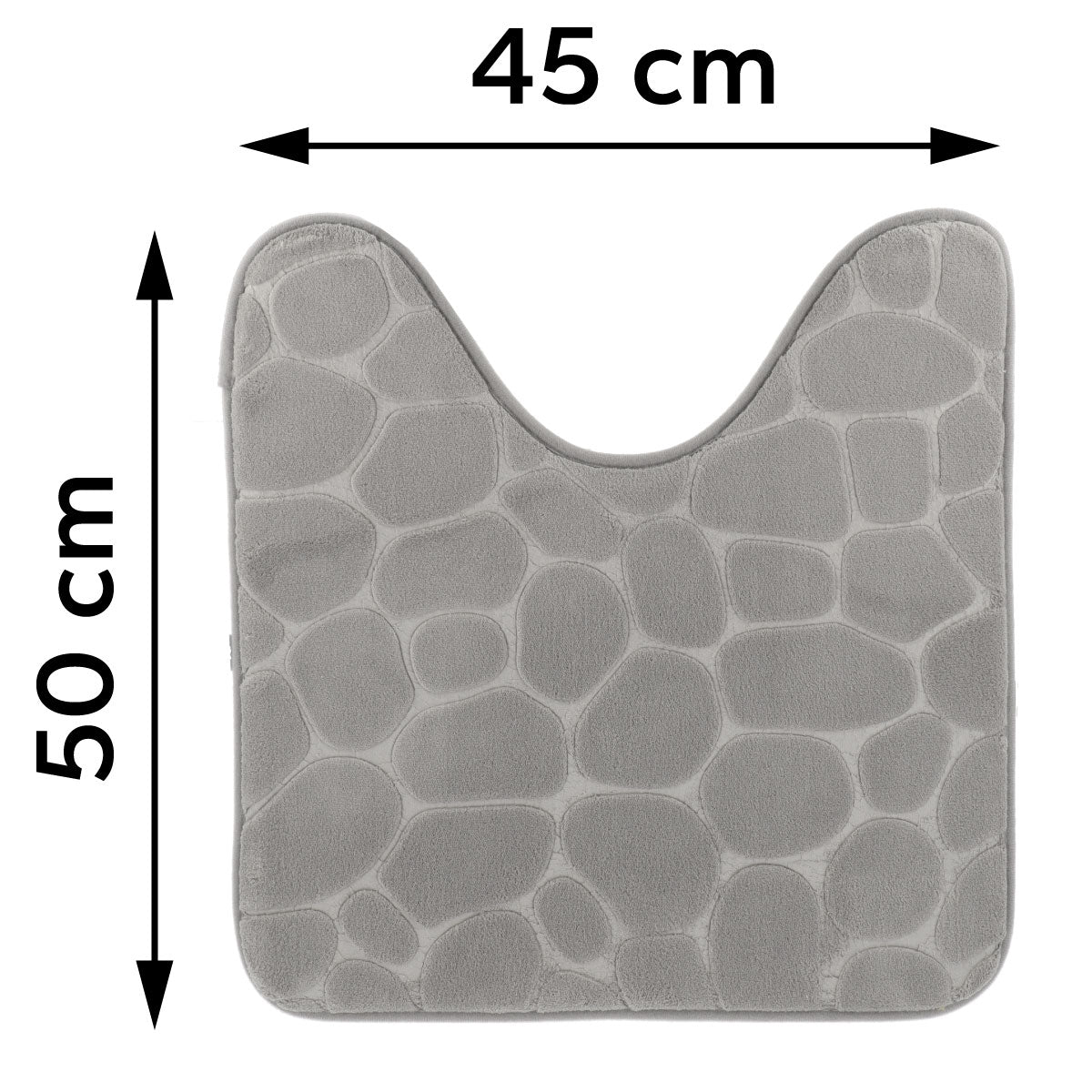 Covoraș din microfibră cu spumă de memorie 45×50 cm – Gri deschis