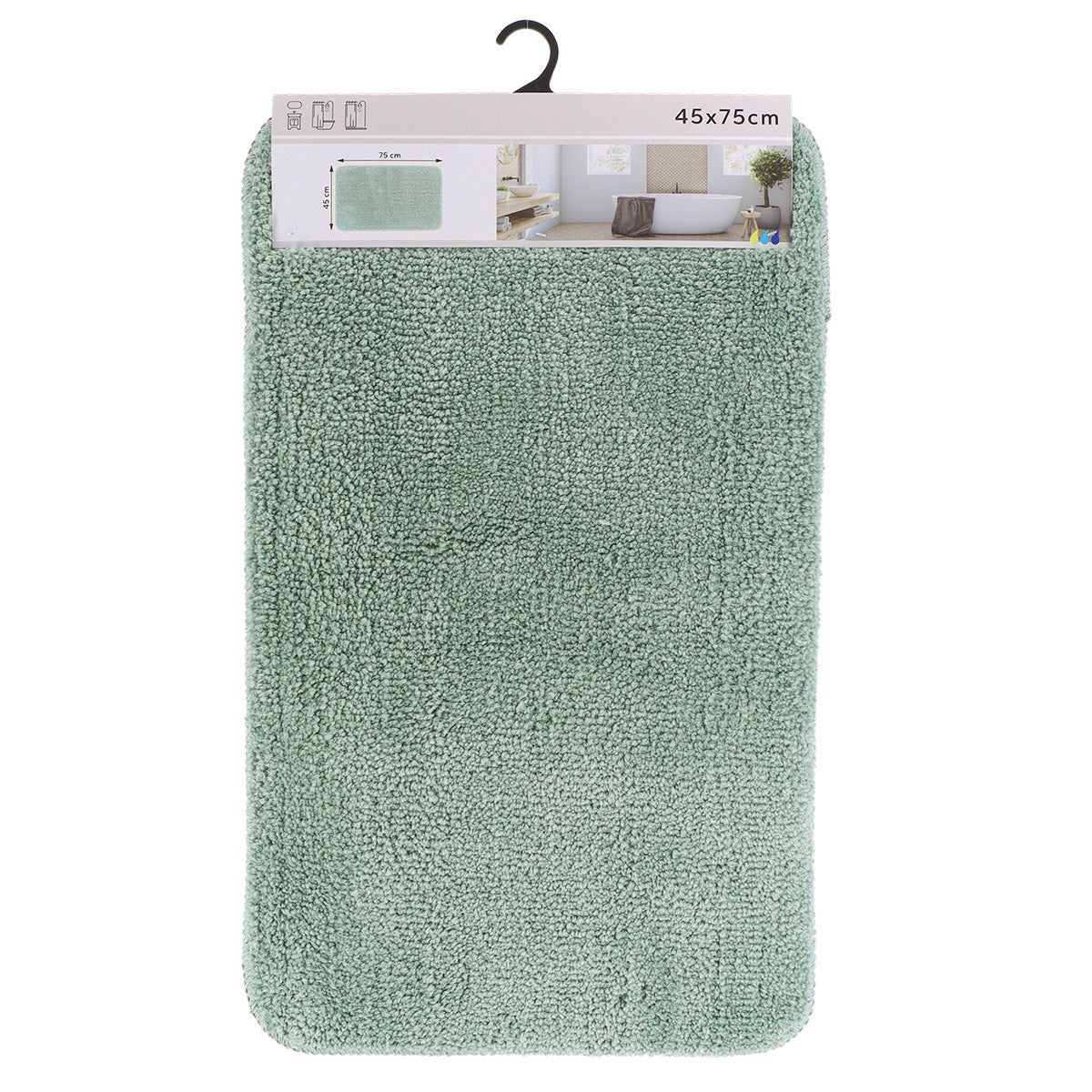 Covoraș din microfibră moale 45×75 cm – Verde eucalipt