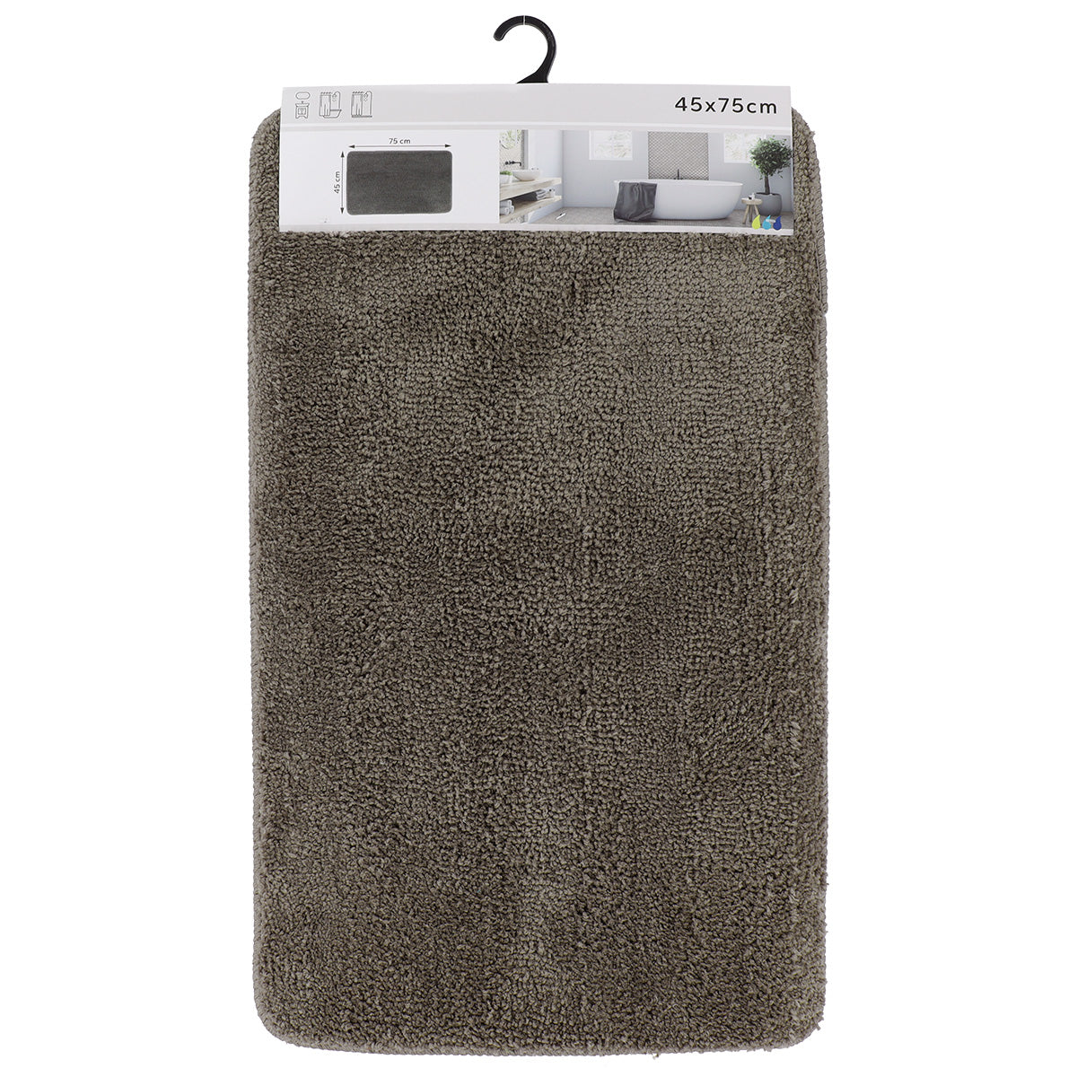 Covoraș din microfibră moale 45×75 cm – Taupe