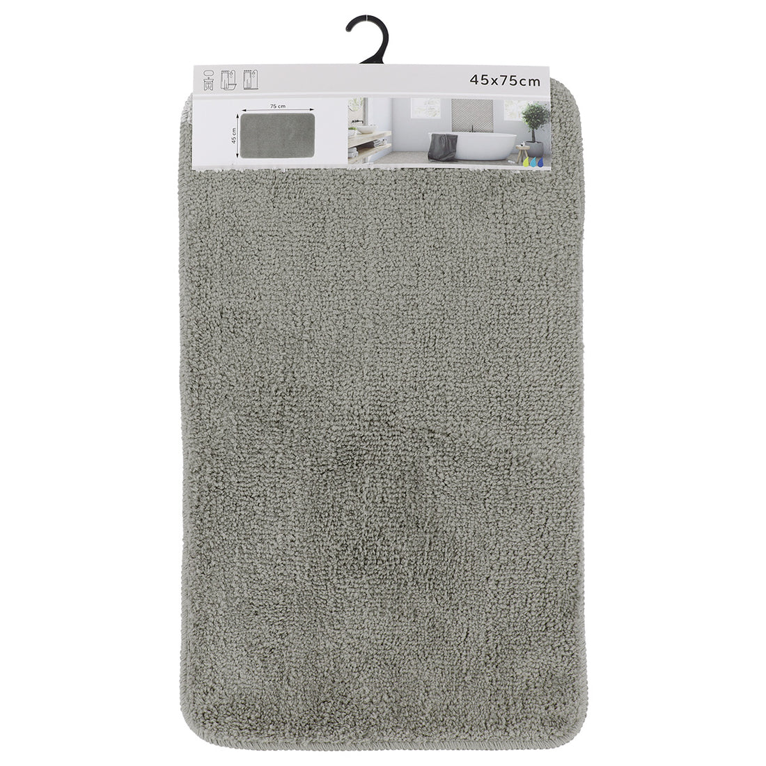 Covoraș din microfibră moale 45×75 cm – Gri deschis