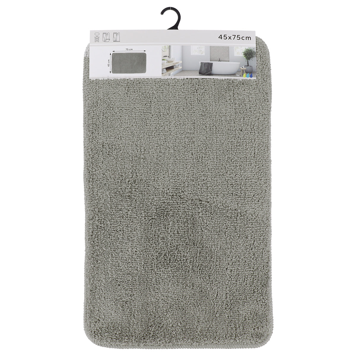 Covoraș din microfibră moale 45×75 cm – Gri deschis