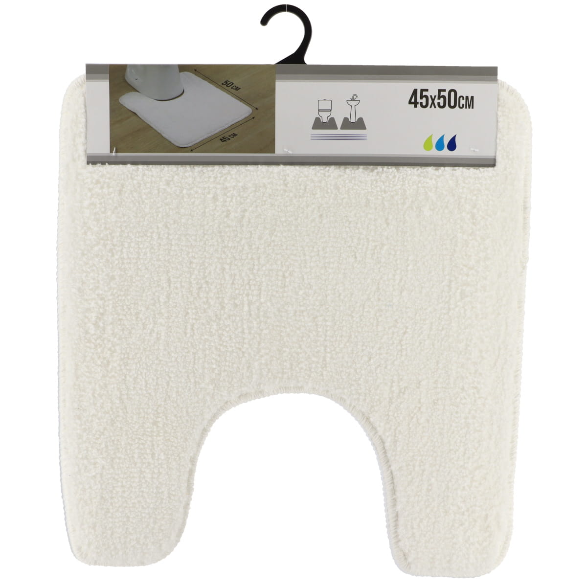 Covoraș din microfibră pentru toaletă 45×50 cm – Alb