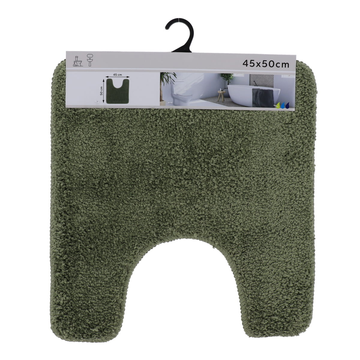 Covoraș din microfibră pentru toaletă 45×50 cm – Kaki