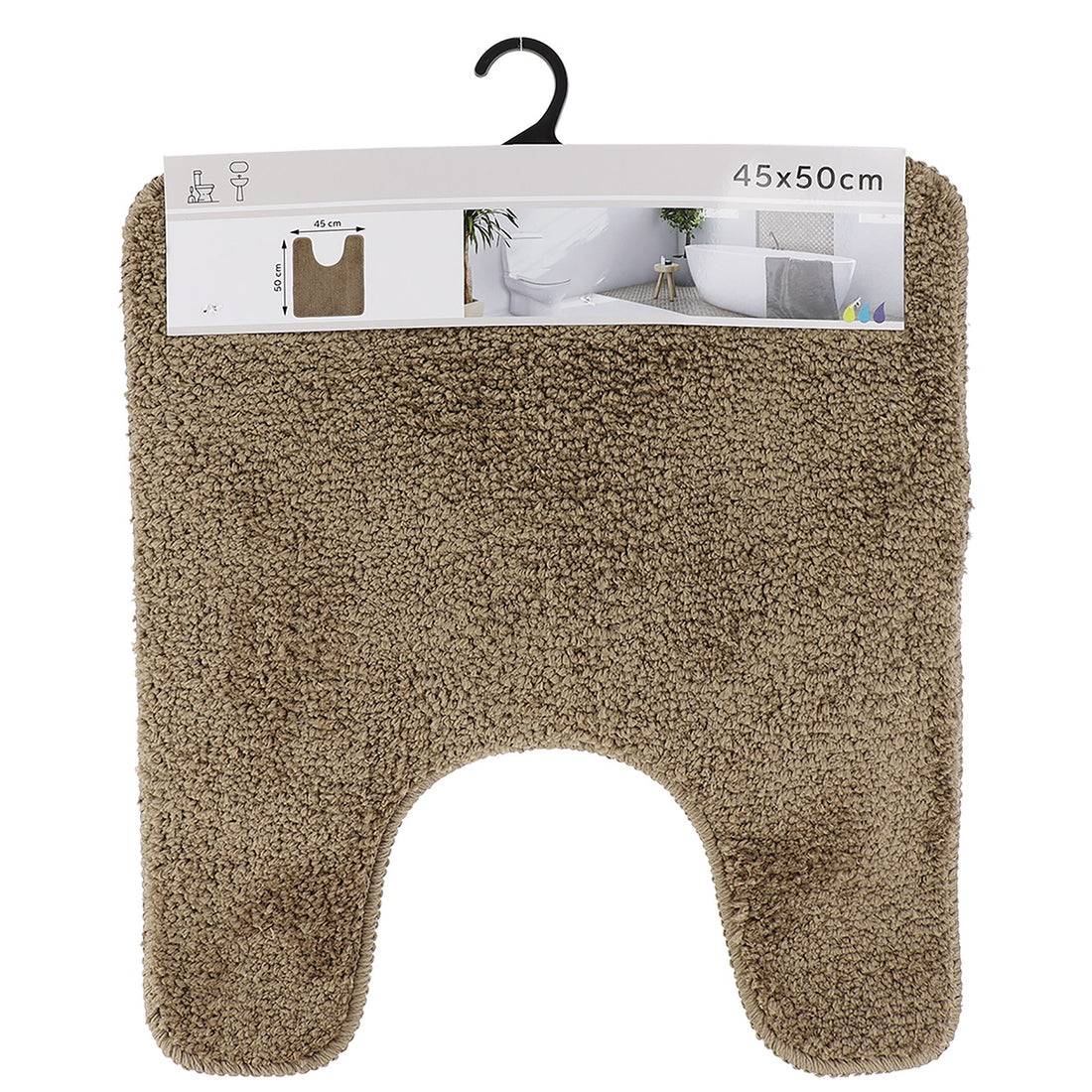 Covoraș din microfibră pentru toaletă 45×50 cm – Maro