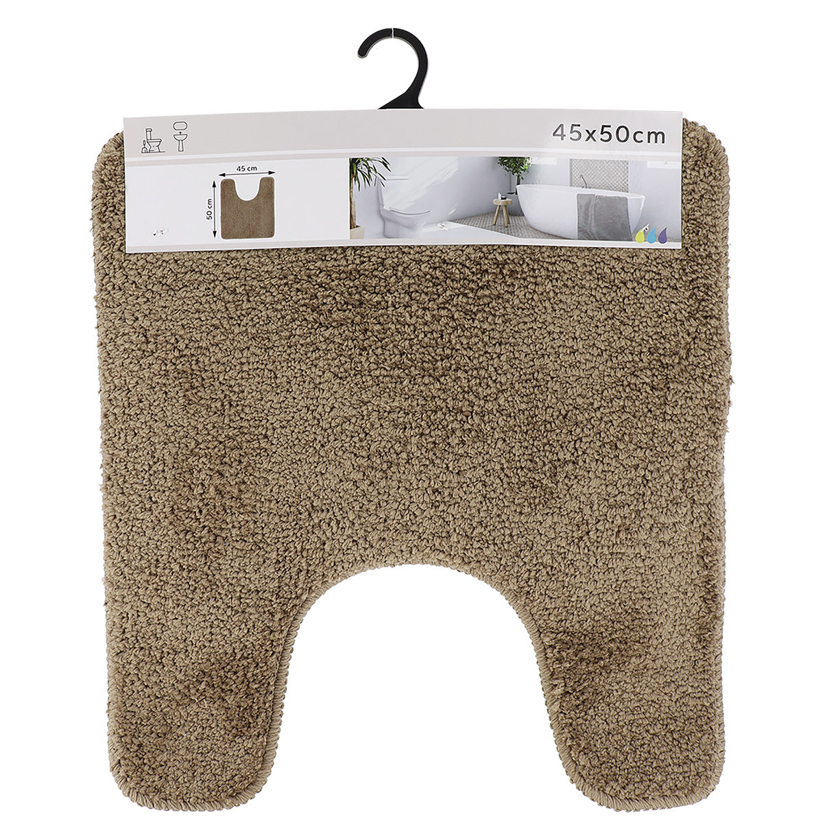 Covoraș din microfibră pentru toaletă 45×50 cm – Maro