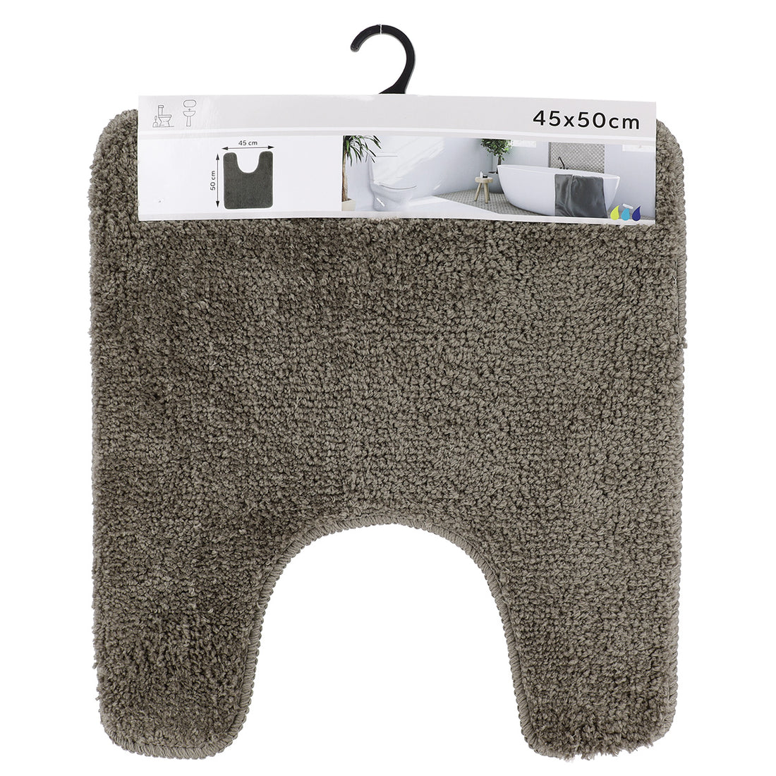 Covoraș din microfibră pentru toaletă 45×50 cm – Taupe