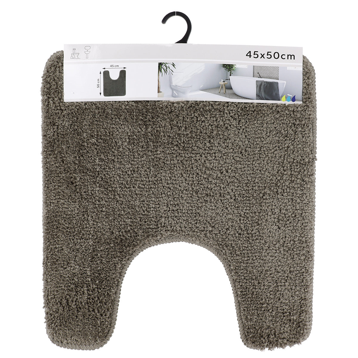 Covoraș din microfibră pentru toaletă 45×50 cm – Taupe